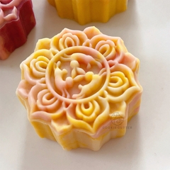Khuôn Trung Thu 3 con thỏ 75g/ Khuôn lò xo bánh đậu xanh, bánh dẻo, bánh da tuyết