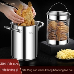 Nồi Chiên Sâu Có Giỏ Lọc Đồ Dùng Nhà Bếp Dầu Đa Năng Chảo Chiên Sâu Nồi Nấu Nhỏ Cho Spaghetti
