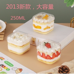 Hũ Vuông GD-2013 250ml Không Nắp, Đựng Bánh Mousse, Tiramisu - 156mart