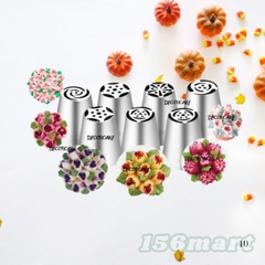 SET 7 Đui 3D bắt hoa tulip cỡ lớn đường kính 24 mm, đuôi hoa tulip, đầu bắt hoa 3D, đui bắt hoa Nga hoa đẹp, cánh mỏng