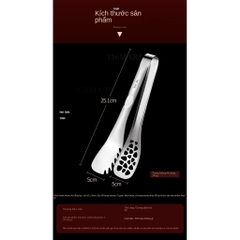 Kẹp Gắp Thức Ăn Đồ Nóng Inox 304 Dài Cao Cấp