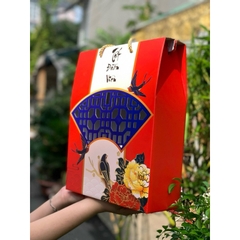 Set 5 -10 Hộp quà tết 2025 có đục lỗ nhìn thấy sản phẩn bên trong siêu to siêu đẹp size 36x29x11cm