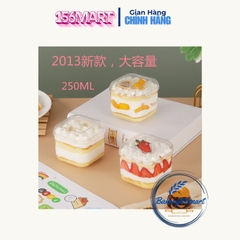 Hũ Vuông GD-2013 250ml Không Nắp, Đựng Bánh Mousse, Tiramisu - 156mart
