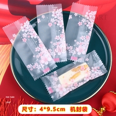 Set 200 vỏ túi đựng kẹo nougat, kẹo hạnh phúc hình hoa anh đào, hoa cúc (KT 4*9.5cm)
