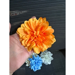 Set 5 bông cúc thược dược 9cm - hoa giả , hoa vải - phụ kiện trang trí mũ , tháp bánh , oản