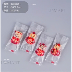 Túi kẹo 4x9cm , túi bánh cooki 7x10cm đựng bánh qui, đựng kẹo