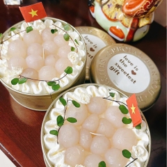 5 Hộp Thiếc Tròn Đựng Tiramisu, Bánh Lạnh, Socola, Đựng Hạt Siêu Hot