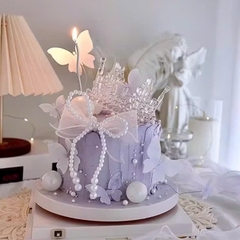 Nơ ngọc trang trí hoa, bánh sinh nhật, bánh kem, trang trí quà tết