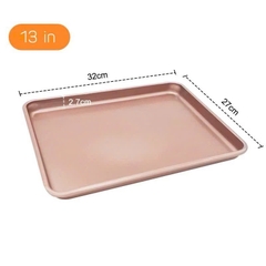 Khuôn/ Khay Chữ Nhật  Chống Dính Thép Carbon Cao Cấp Màu Vàng