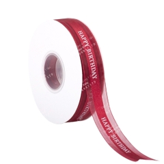 Ruy băng ren Happy Birthday 2,5cm dài 43m trang trí hộp đựng bánh - bó hoa - gói quà tặng