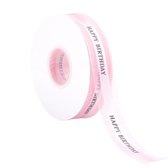 Ruy băng ren Happy Birthday 2,5cm dài 43m trang trí hộp đựng bánh - bó hoa - gói quà tặng