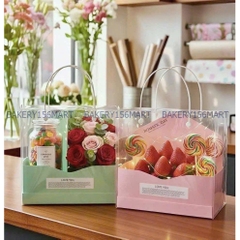 Set 5 Hộp Mika 2 Ngăn Romatic Đựng Hoa và Bánh, Mẫu Mới Siêu Hot - 156mart