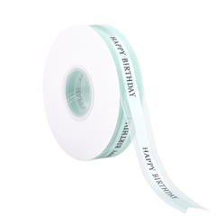 Ruy băng ren Happy Birthday 2,5cm dài 43m trang trí hộp đựng bánh - bó hoa - gói quà tặng