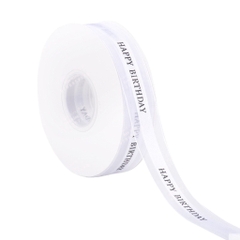 Ruy băng ren Happy Birthday 2,5cm dài 43m trang trí hộp đựng bánh - bó hoa - gói quà tặng