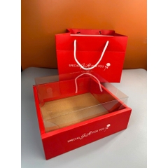 SET 5 Bộ Hộp Vuông 27x27x16  Kèm Túi Xách - Đựng trái cây , Set Quà Tặng