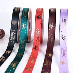 Ruy băng lụa chữ happy birthday vàng - 156mart