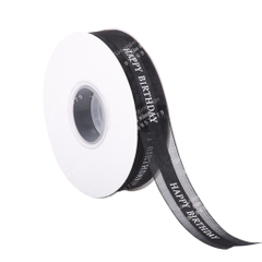 Ruy băng ren Happy Birthday 2,5cm dài 43m trang trí hộp đựng bánh - bó hoa - gói quà tặng