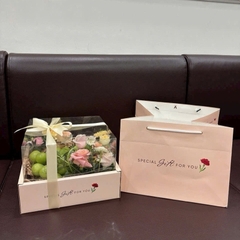 SET 5 Bộ Hộp Vuông 27x27x16  Kèm Túi Xách - Đựng trái cây , Set Quà Tặng