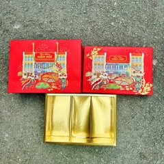 Set 5 Hộp Đựng Quà Tết Hội Lân / Tết Việt / Xuân Vượng / Song Mã / Vạn Hoa