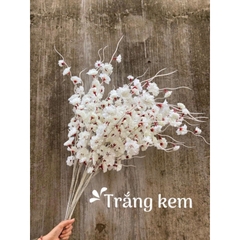 Cành hoa đào râu trang trí (thân cành màu trắng)