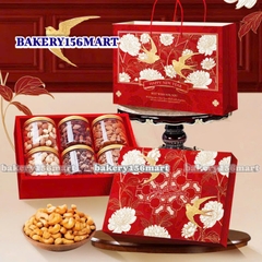 Set 5 Hộp Đựng Quà Tết Hội Lân / Tết Việt / Xuân Vượng / Song Mã / Vạn Hoa