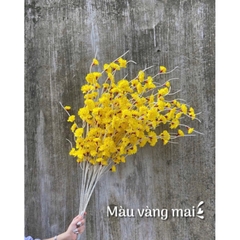 Cành hoa đào râu trang trí (thân cành màu trắng)