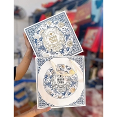 Hộp trung thu 4 bánh kèm túi xách - BẢO HOA ( nhận in logo)