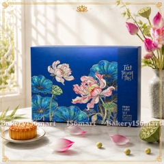 Hộp Đựng Bánh Trung Thu Hồng Liên  - 4 Bánh/6 Bánh 150g-250g - Kèm Túi Xách - 156MART