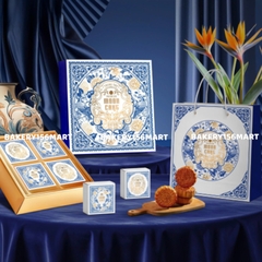Hộp trung thu 4 bánh kèm túi xách - BẢO HOA ( nhận in logo)