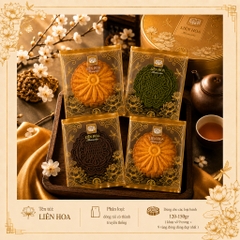 100 Túi Trung Thu Hàn Miệng Nguyệt Hoa / Hoa Viên Vàng Đựng Bánh 150gr - 300gr