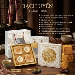 Vỏ Hộp Trung Thu 2026- Bạch Uyển 4 Bánh 150-250gr (Mẫu mới 2026) - {{store}}