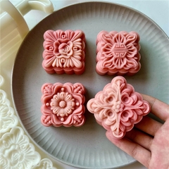 Khuôn Bánh Trung Thu 75G Mùa Thu Vàng Nguyệt Quế Bánh Ngọt Kiểu Quảng Đông Hoa