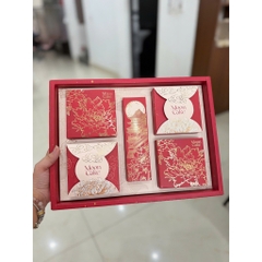 Vỏ Hộp Trung Thu 4 Bánh 1 Trà 150gr - 250gr ~ Cúc Nguyệt Đình (Mẫu Mới 2026)