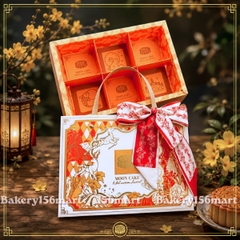 5-10H Hộp Trung Thu Mini 6 Bánh 50g-75g KIM SƠN LINH LỘC | Hộp Bánh Dứa Lava Trứng Chảy