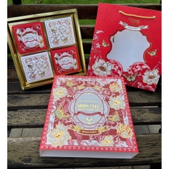 Vỏ Hộp Trung Thu 4 Bánh, Hộp Bánh Nướng, Bánh Dẻo 150g - 250g [BÁCH HOA]