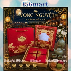 Vỏ Hộp Trung Thu 4 Bánh, Hộp Bánh Nướng, Bánh Dẻo 150g - 250g [VỌNG NGUYỆT]