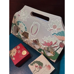 5-10 Vỏ Hộp Đựng 4 Bánh Trung Thu 150g - 200g - 250g [MOONLIT LOTUS]