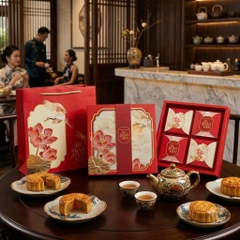 Vỏ Hộp đựng bánh trung thu 4 bánh 150G - 250G-MINH NGUYỆT ĐOÀN VIÊN