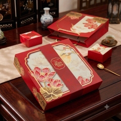 Vỏ Hộp đựng bánh trung thu 4 bánh 150G - 250G-MINH NGUYỆT ĐOÀN VIÊN