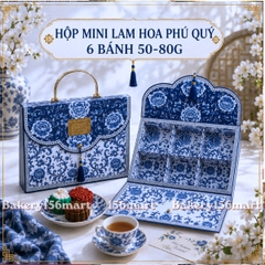 1-5 Hộp Đựng 6 Bánh Trung Thu Mini, Bánh Dứa, Lava Trứng Chảy [LAM HOA PHÚ QUÝ]