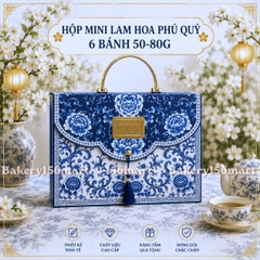 1-5 Hộp Đựng 6 Bánh Trung Thu Mini, Bánh Dứa, Lava Trứng Chảy [LAM HOA PHÚ QUÝ]