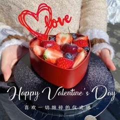 Hộp Thiếc Đỏ Hình Trái Tim Kèm Nơ Đựng Bánh Lạnh, Tiramisu, Quà Valentine 14-2, 8-3 - 156mart