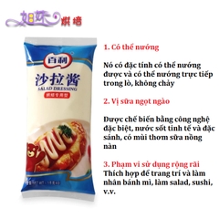 Sốt trứng muối, phô mai , sầu riêng làm nhân bánh