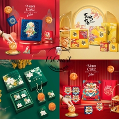 Hộp Trung Thu Mềm 4 bánh 2024 nhiều mẫu - Bánh 150g - 250g