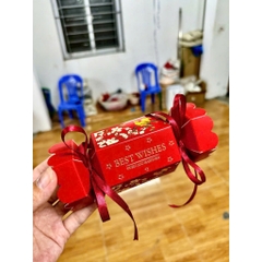 Set 5 Vỏ Hộp Kẹo Nơ Xinh Xắn Hộp Quà Cưới Trang Trí Giỏ Quà Tết Hình Kẹo Có Nơ Vỏ Kẹo Nơ Đựng Kẹo Bánh Mẫu Mới