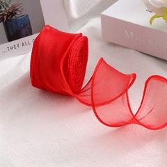 Ruy băng voan 4cm viền sóng cuộn 9 mét ruy băng đuôi cá gói quà buộc nơ hàng đẹp chất lượng giá tốt