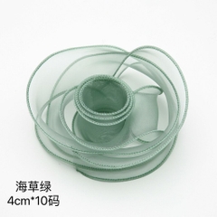Ruy băng voan 4cm viền sóng cuộn 9 mét ruy băng đuôi cá gói quà buộc nơ hàng đẹp chất lượng giá tốt