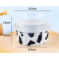 50 Cốc Nhôm Cốc Thiếc Đựng Bánh Tart Trứng, Nướng Bánh Trực Tiếp 125ml Kèm Nắp Trong [8435]