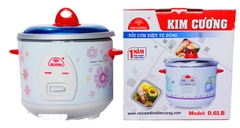 Nồi cơm điện 0.6 lít Kim Cương nắp rời