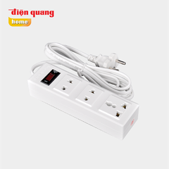 Ổ cắm 3 lỗ ,màu trắng dây 5 mét